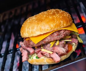 Hamburguesa al carbon